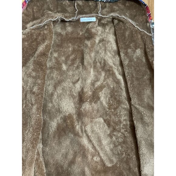 Cellabie Multicolored Jacket with Hoodie Fur Lined Size 2XL - Picture 4 of 4